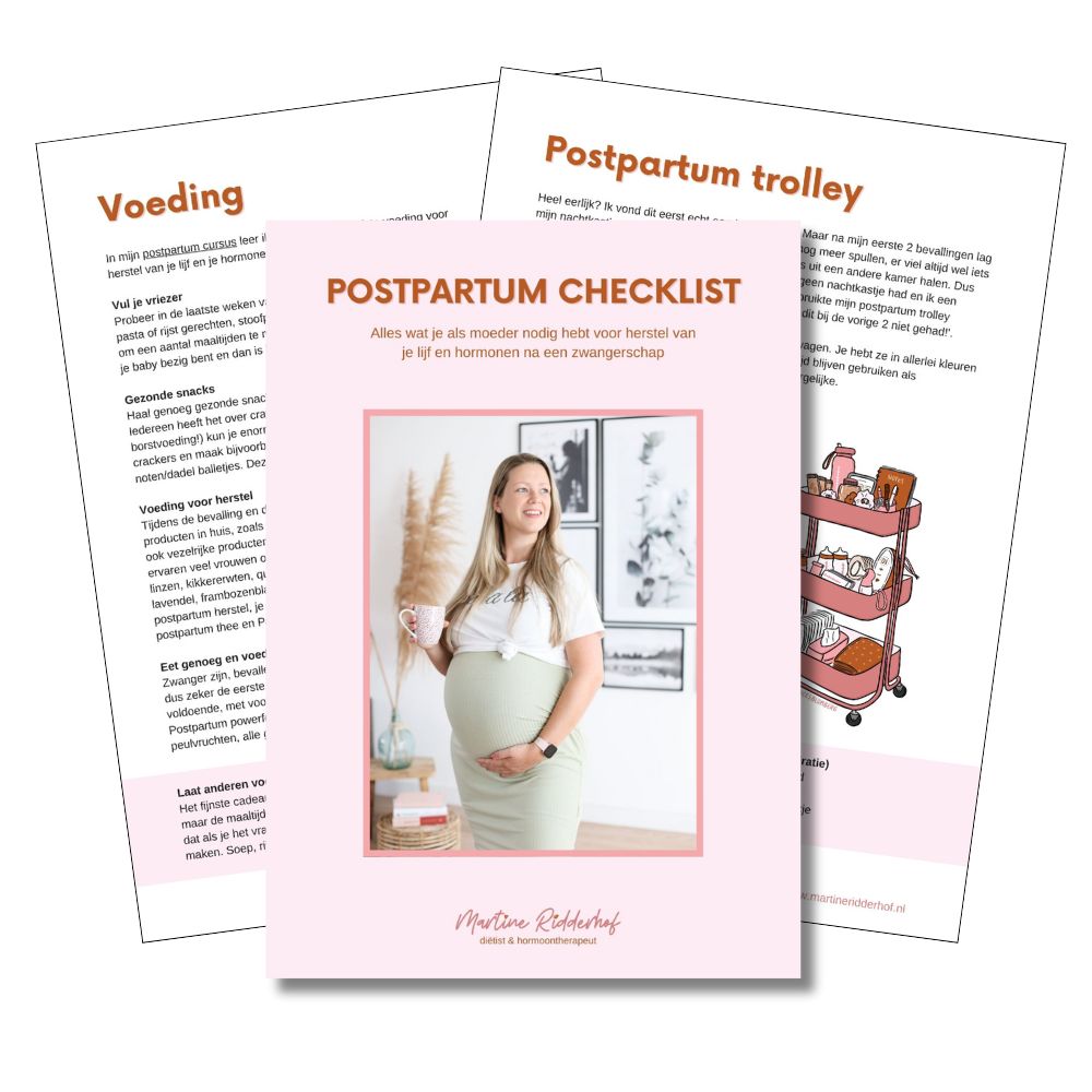 postpartum checklist baby uitzetlijst hormonale disbalans test